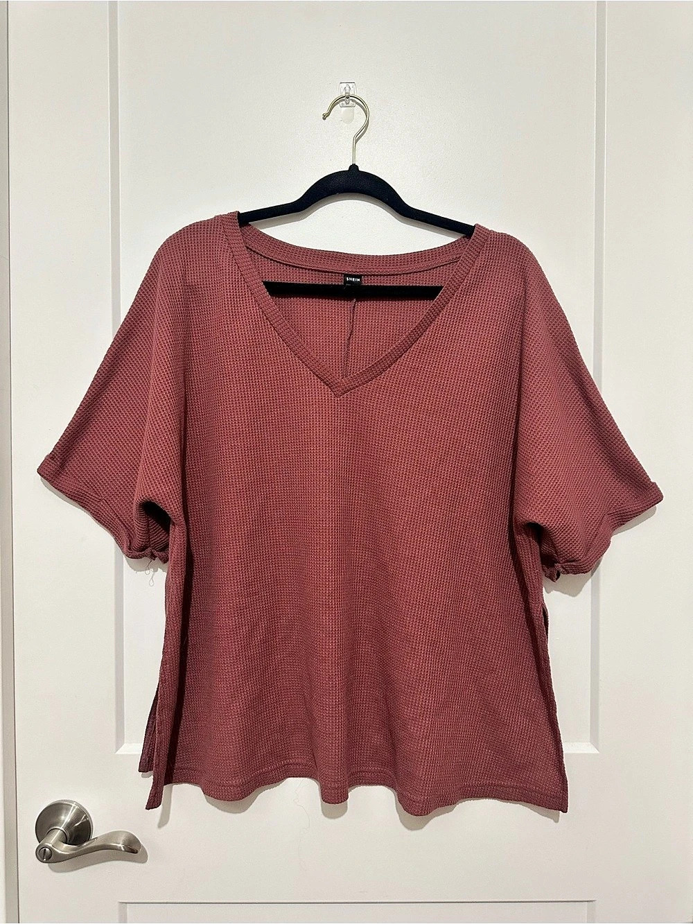SHEIN Short Sleeve V-Neck Tunic